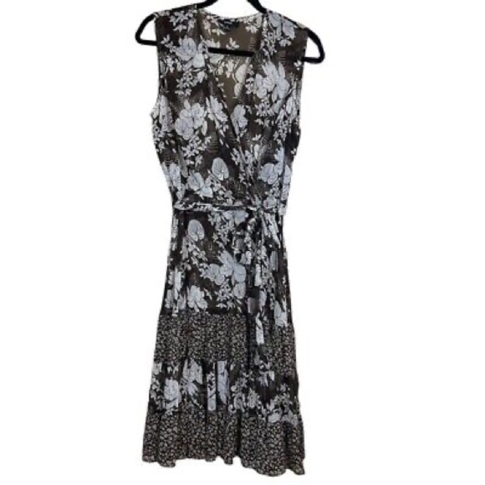 MSK vintage semi sheer floral dress
